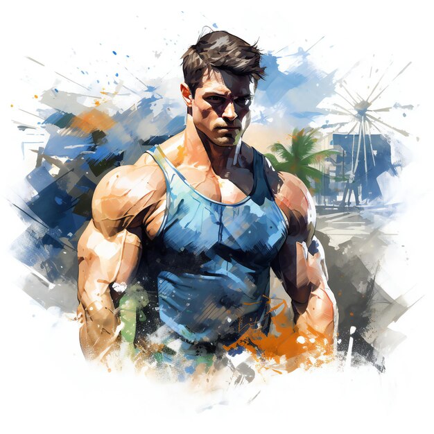 FITNESS CHARACTER ILLUSTRATION