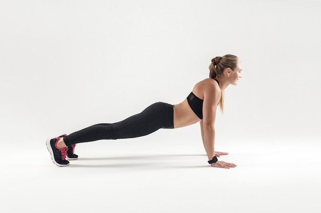 Fitness concept cardio energy exercising pushup