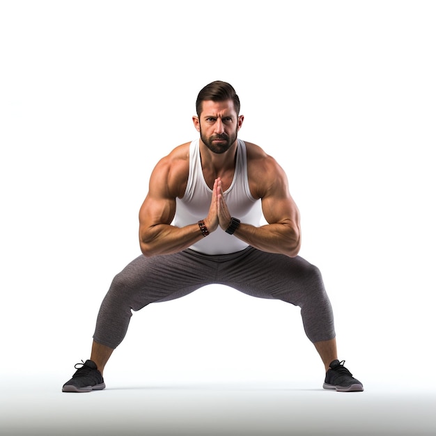 Fitness enthusiast in a workout pose