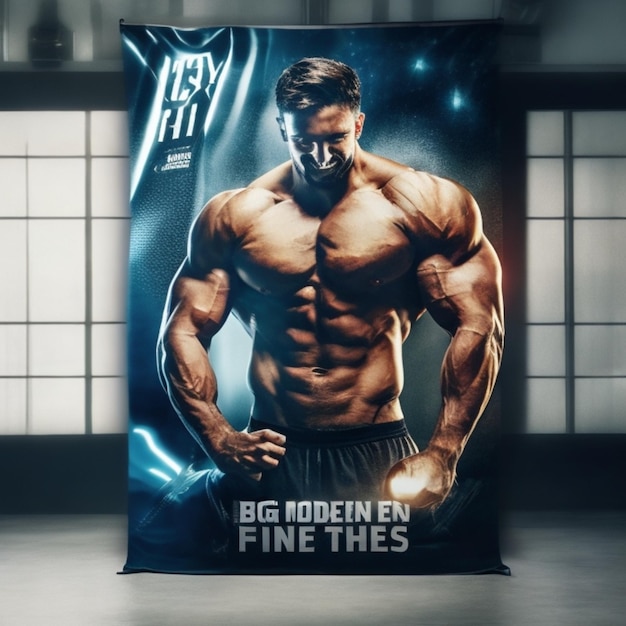 fitness gym model background banner