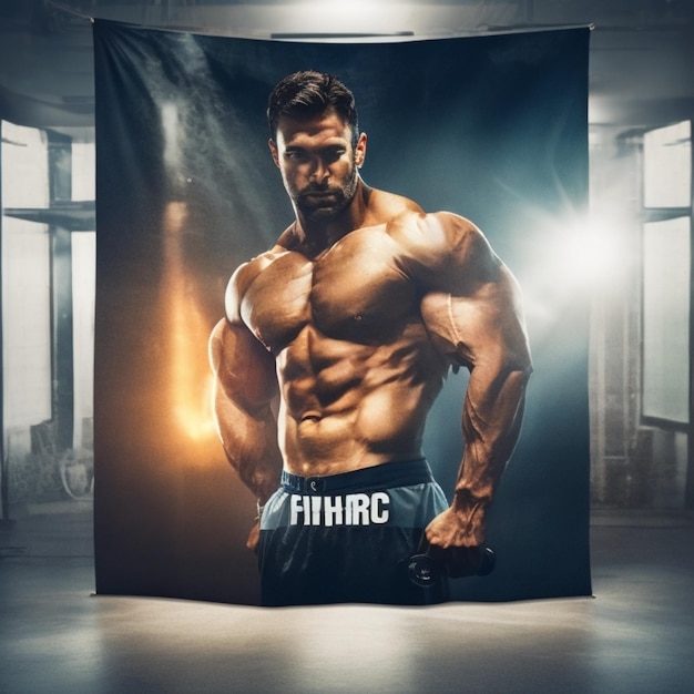 fitness gym model background banner