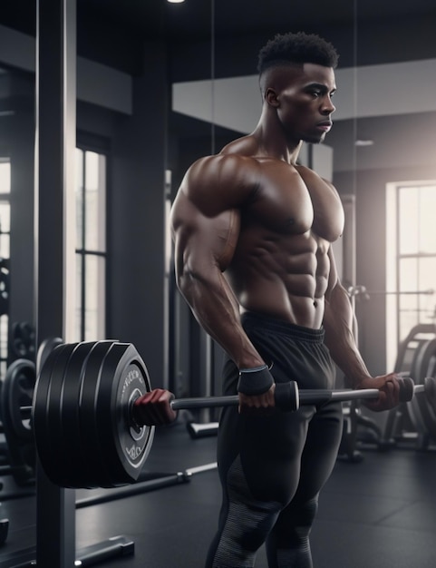 fitness gym model background