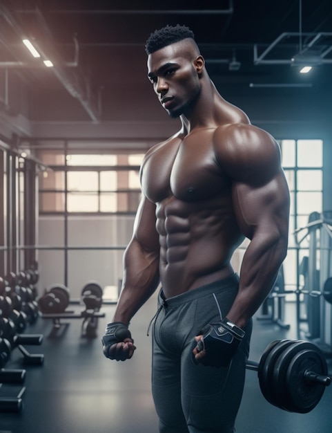 fitness gym model background