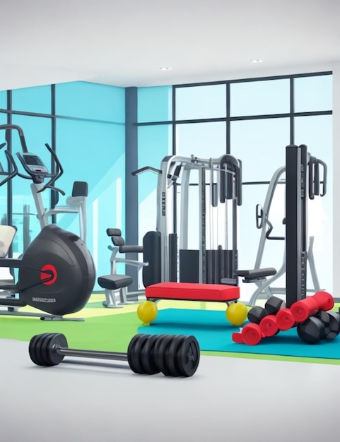 fitness gym model background