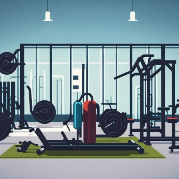 fitness gym model background