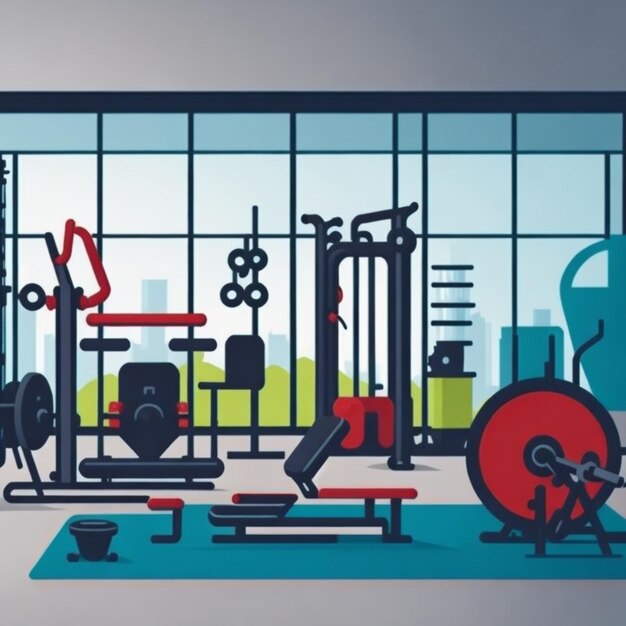 fitness gym model background