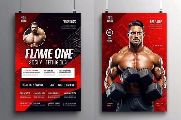 Fitness Gym Social media Timeline Cover Page Design For Your Business Online Business Digital Poster For Gym Class