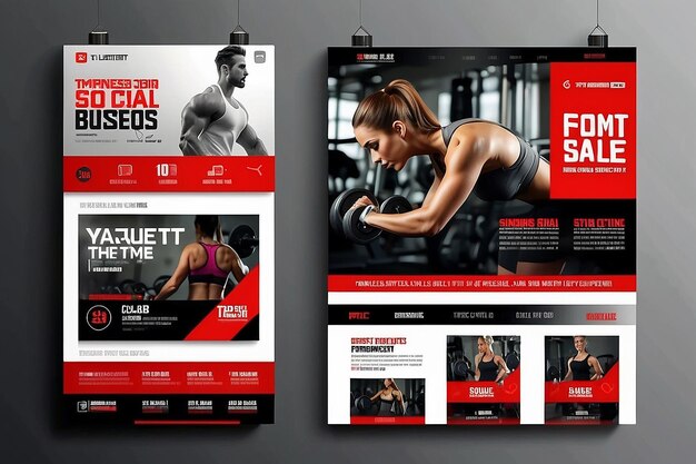 Fitness Gym Social media Timeline Cover Page Design For Your Business Online Business Digital Poster For Gym Class