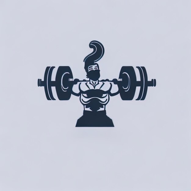 Photo fitness logo and barbell logo