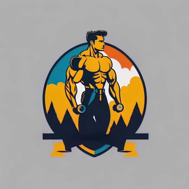 Fitness Logo and Barbell Logo