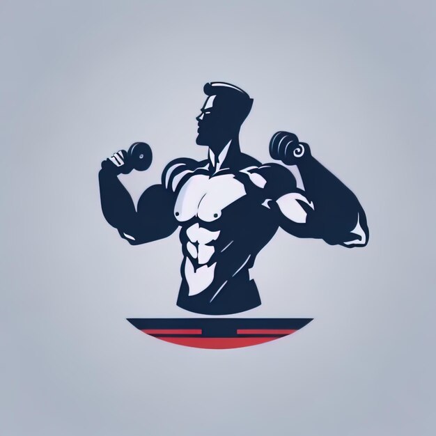 Photo fitness logo and barbell logo