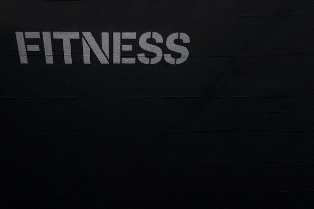 Fitness logo on black background