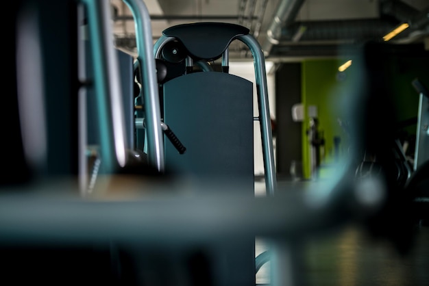 Fitness machines in a gym