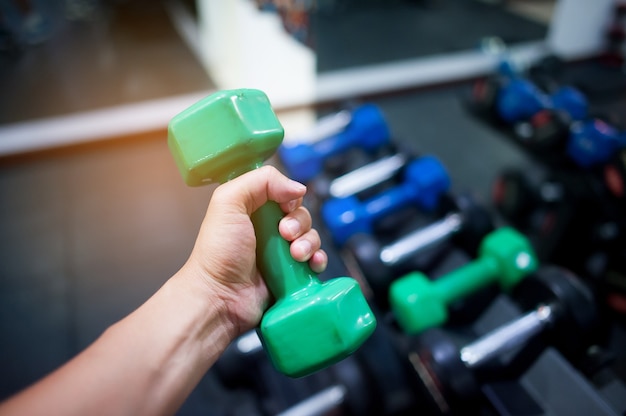 Fitness Man in training. Strong  