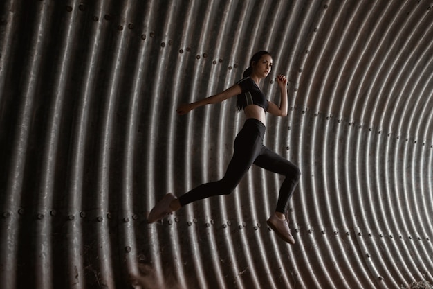 fitness model working out outdoor