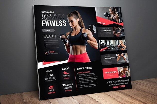 Foto modello di poster di fitness