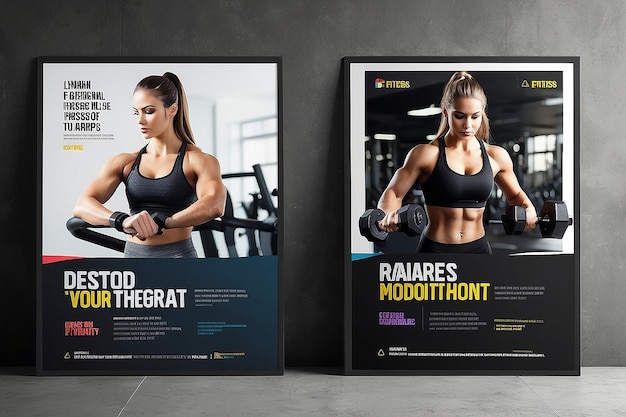 Photo fitness poster template