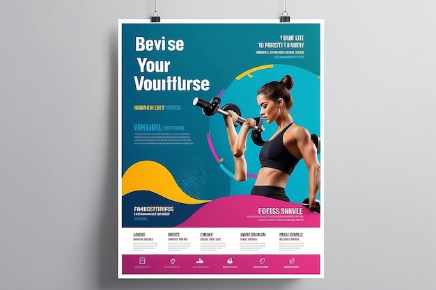 Foto modello di poster di fitness