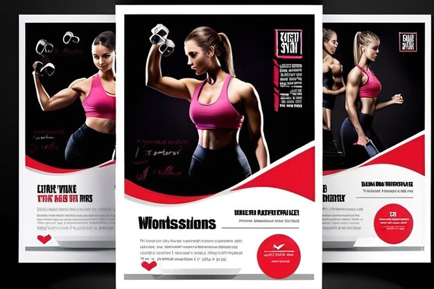 Foto modello di poster di fitness