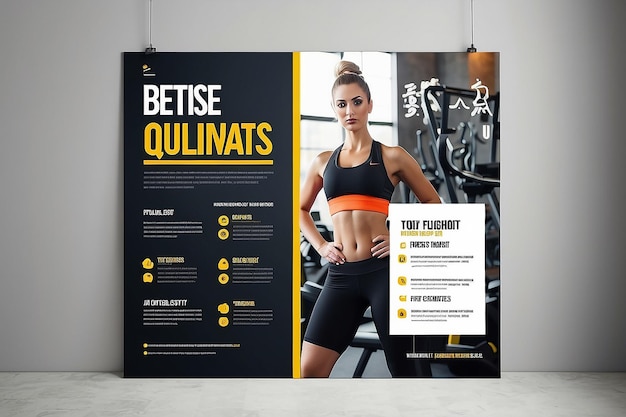 Photo fitness poster template