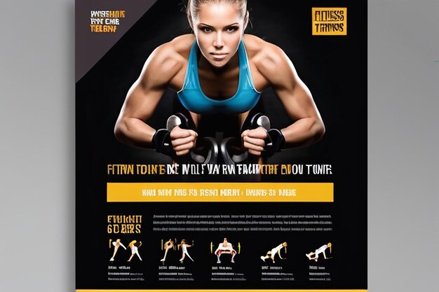 Foto modello di poster di fitness