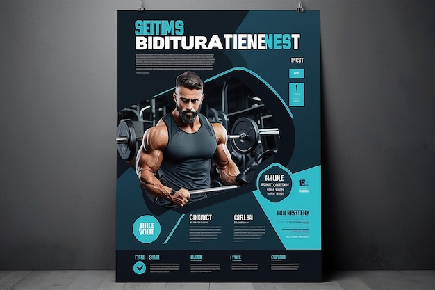 Photo fitness poster template