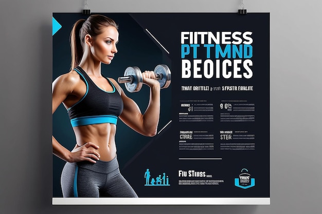 Foto modello di poster di fitness