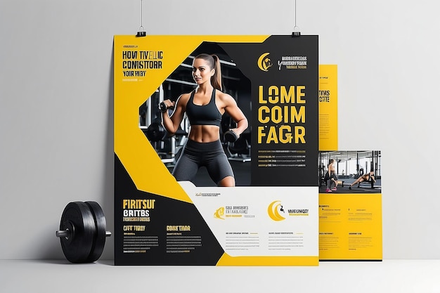 Photo fitness poster template