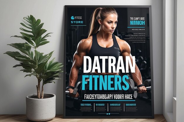 Photo fitness poster template