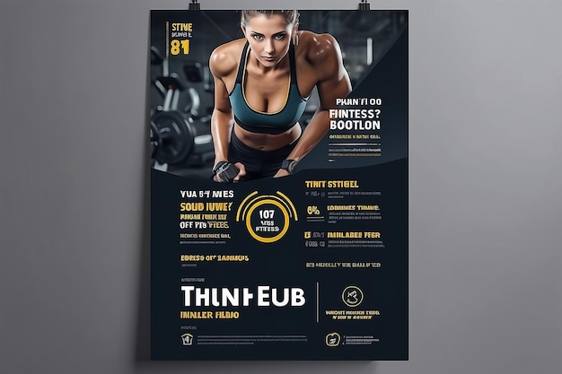 Photo fitness poster template