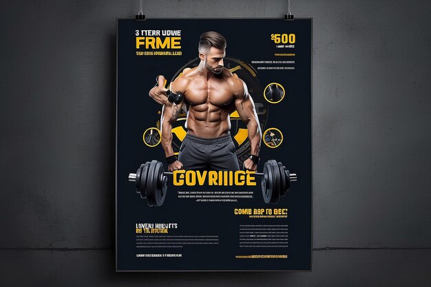 Photo fitness poster template