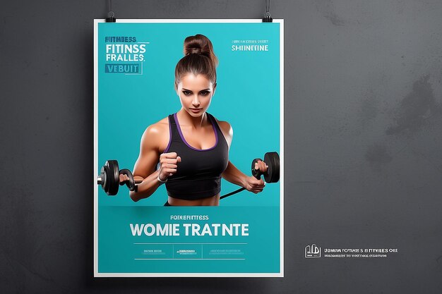 Foto modello di poster di fitness