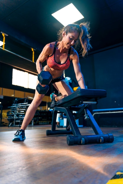 Fitness Powerhouse MiddleAged Woman Rocking the Gym Routine