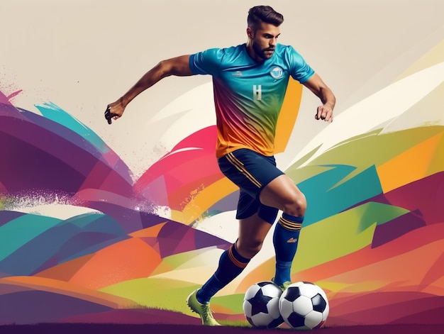 Fitness Soccer Player Low Profile H5 Wallpaper
