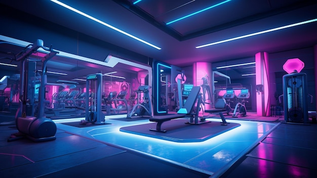 fitness training gym HD 8K behang Stock Fotografie Beeld