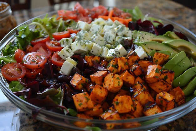 Photo fitness vegan salad clean eatin