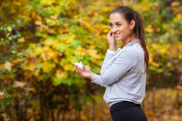 Fitness. Woman Doing Workout Exercise On Street