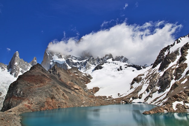 Fitz Roy mount close El Chalten in Patagonia Argentina