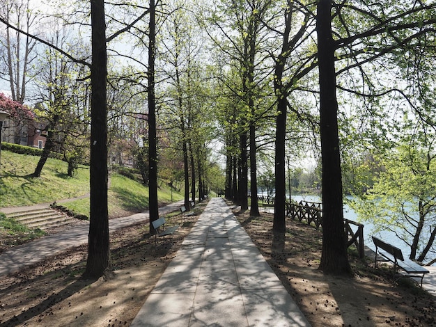 Fiume Po riverside walk in Turin