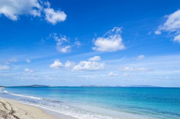 Fiume Santo beach under soft clouds Shot in Sardinia Italy