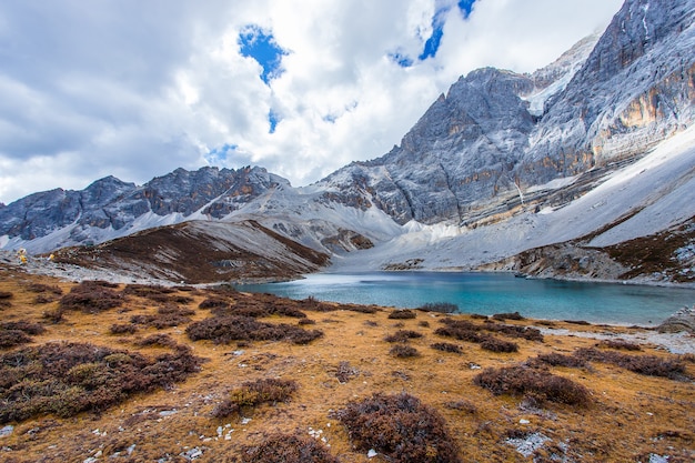 Five Colors Lake at Doacheng Yading National park, Sichuan, China