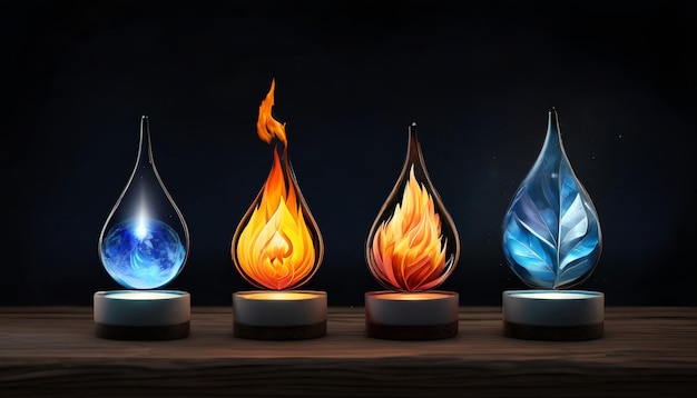 Five elements of nature air water fire earth space