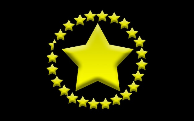 Five stars rating icon illustration