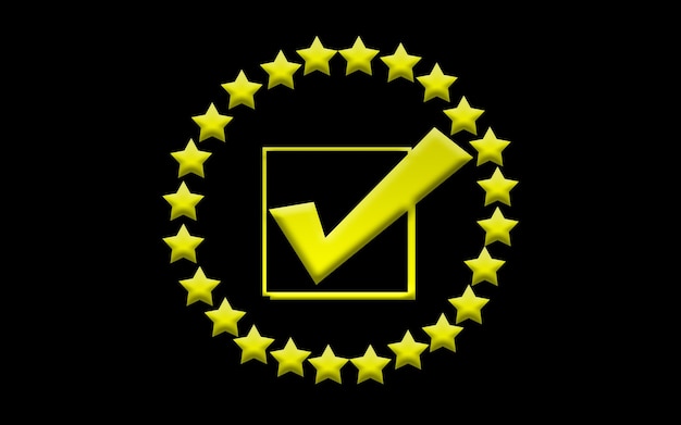 Five stars rating icon illustration