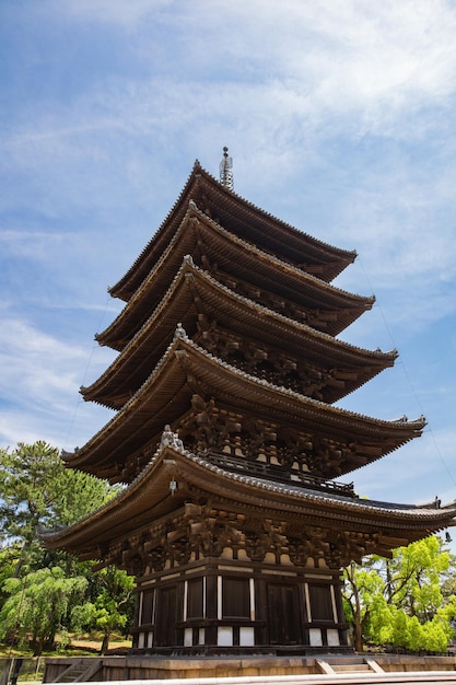 five-storied pagoda of Kofukuji temple at Nara, Japan