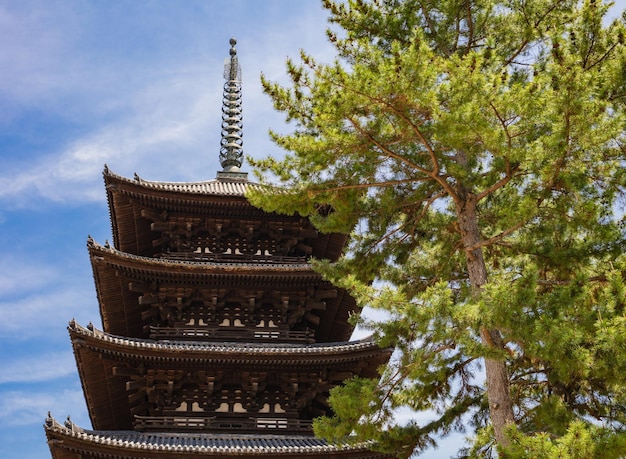 five-storied pagoda of Kofukuji temple at Nara, Japan