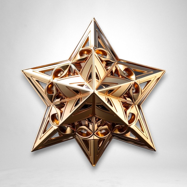 Photo fivefold red star in the style of soviet realism gemstones white and bronze tones generative ai