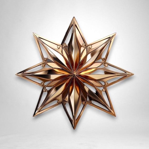 Photo fivefold red star in the style of soviet realism gemstones white and bronze tones generative ai