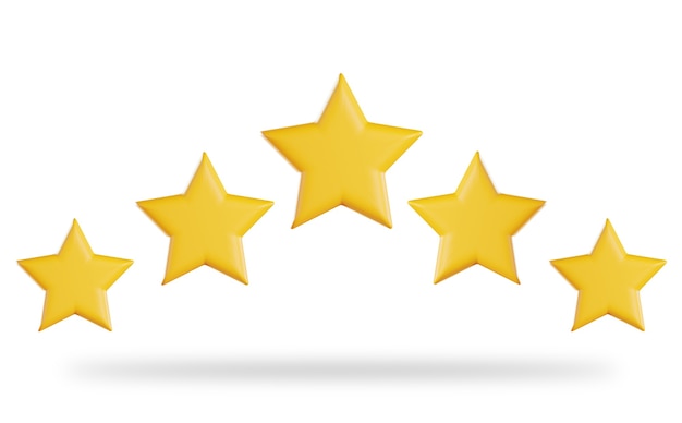 Fivestar rating with 3D rendering