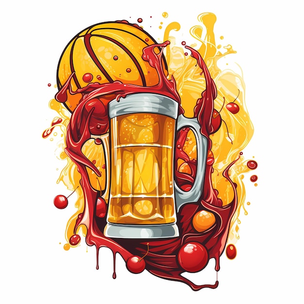 Photo fizz meets frenzy an artistic fusion basketball and beer